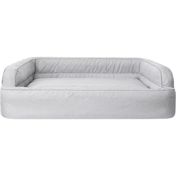 Dog bed, pet furniture, cat bed, removable cover, dog basket, dog cushion, dog lounger, sleeping places, dog sofa, XL: 96x62 cm (1: 78x47 cm, Ash)
