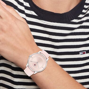 Годинник Tommy Hilfiger для жінок з рожевим шкіряним ремінцем, кварцовий механізм - 1782527