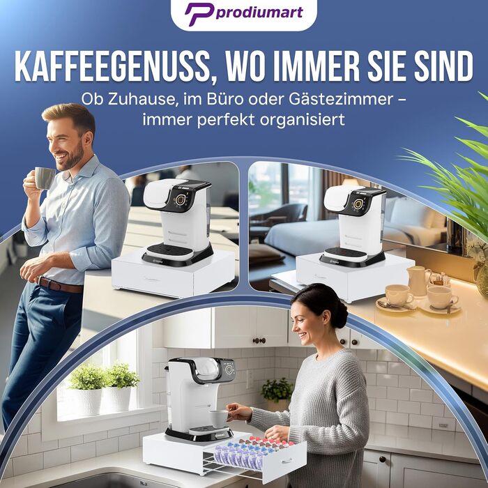 Тримач для капсул Tassimo Prodiumart: елегантний диспенсер на 64 капсули, для кавової станції