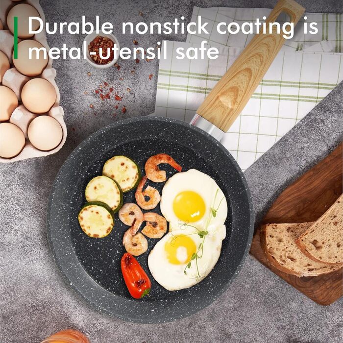 Набір посуду MAISON ARTS 12 предметів: каструлі та сковорідки з антипригарним покриттям, гранітне покриття, для індукційних плит та плиток