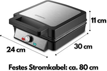 Електричний вафельниця XXL з 4 голівками, 1200 Вт | Вафельниця, Paninigrill, тостер для вафель, електрогриль | Вафельниця XXL