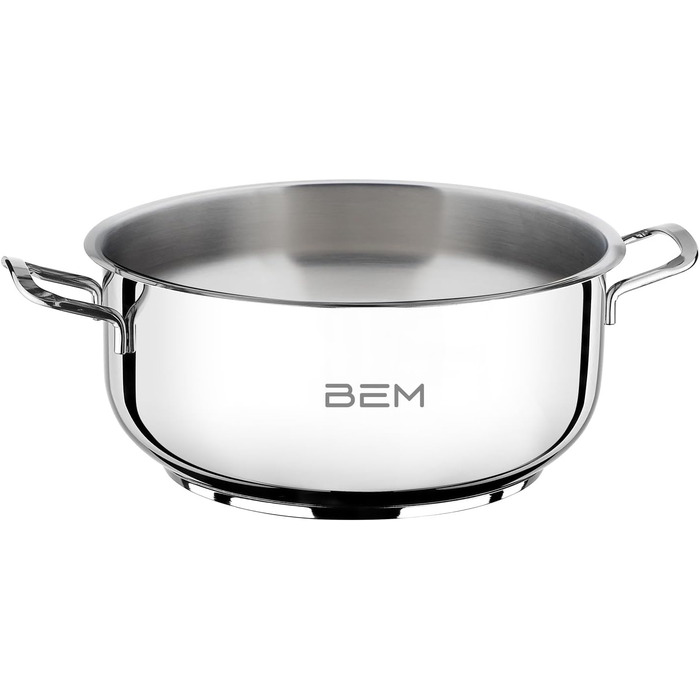 Набір для приготування на пару BEM: 6 предметів з нержавіючої сталі 18/10, діаметр 26 см. Російська мантоварка з вставкою для пари та скляною кришкою, каструля для приготування на пару, набір для приготування на пару. НЕ для індукційних плит.