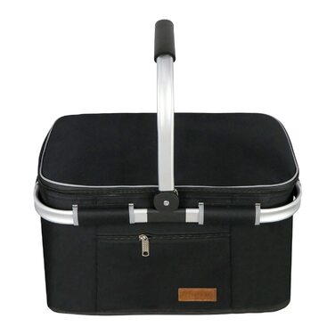 Чорний ізольований холодильник-сумка 35L для пікніка, кемпінгу та офісу