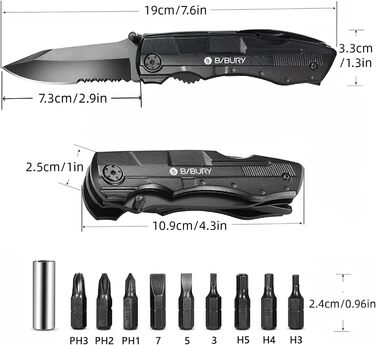 Мультитул BIBURY 5-в-1: мультиінструмент з плоскогубцями, викрутками для кемпінгу та відпочинку на природі