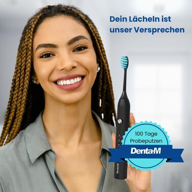 Електрична звукова зубна щітка Black Edition з 5 режимами та акумулятором на 120 днів - ультразвукова щітка зі смарт-насадкою, 100 днів гарантії повернення коштів