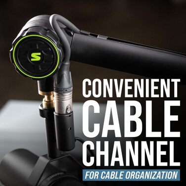 Штурмова стійка для мікрофона Shure by Gator з кабельною системою, чорна (SH-BROADCAST1)