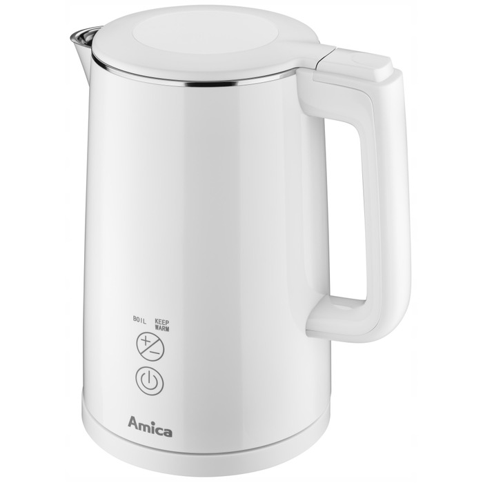 Електричний чайник Amica KF 6011, 2200 Вт, 1,5 л, білий