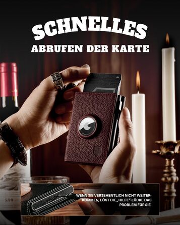 Чоловічий гаманець DODENSHA® MagSnap з RFID захистом та відділенням для AirTag, картхолдер, гаманець на 10+ карт, з відділенням для монет, фіолетовий (Lila-togo)