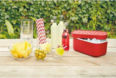 Форма для льоду Lékué Eiswürfelbox, червона, 12x22x8 см