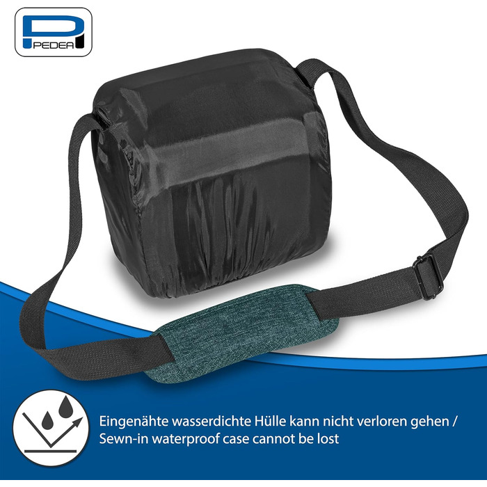 Сумка для камери PEDEA DSLR з водонепроникним чохлом (Petrol)
