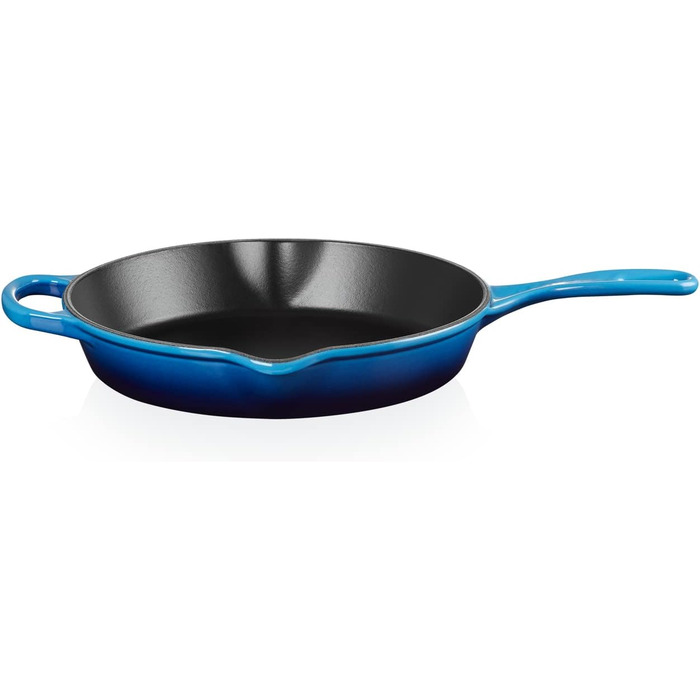Сковорода Le Creuset Signature 26 см, чавунна, висока, для смаження та сервірування, універсальна для всіх плит і духовок, 2 л, колір Azure