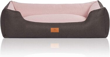 Knuffelwuff 14096-006 Dog Bed, Dog Basket, Dog Sofa, Dog Cushion, Dog Basket Cover Washable Tunnel XL (Black-Pink, L 120 x W 85 x H 25 cm)