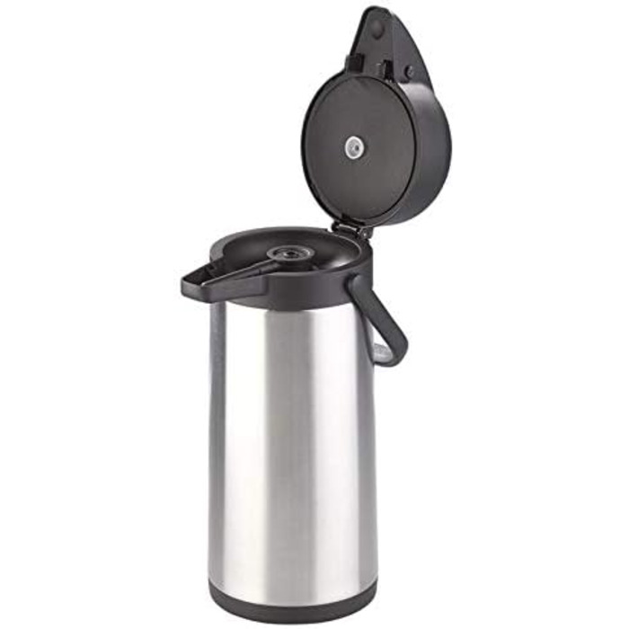 Rosenstein & Söhne Vacuum Pump Carafe: Double-walled vacuum-insulated carafe with pump system, stainless steel, 3 liters (Pump Carafe 3 liters, Coffee Dispenser 3, Insulated Mug)