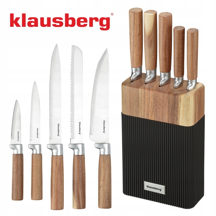 Набір ножів у підставці Klausberg, 5 предметів