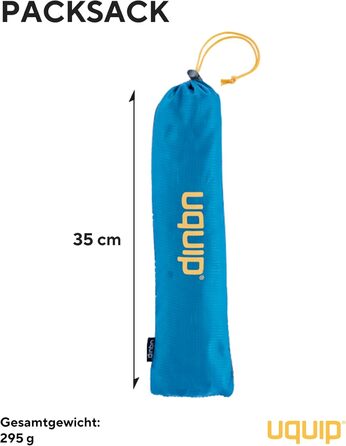 Стілець для кемпінгу Uquip Trinity M Mini – легкий, триногий, 150 кг, блакитний/жовтий, середній