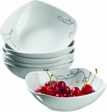Набір посуду з порцеляни Maser Serie Chanson, 6 персон, білий, для дому та саду