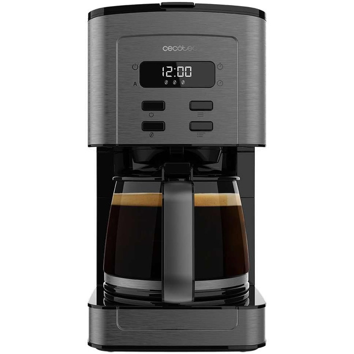 Кавомашина Cecotec Coffee 56 Time: програмування, нержавіюча сталь, LCD, 1.3л, 12 чашок, автовимкнення