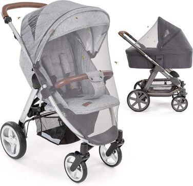Inlesioo Mosquito Net for Strollers – Jogging Strollers Insect Net – Universal Fit – Premium Quality – Tear-resistant & Washable – Gray