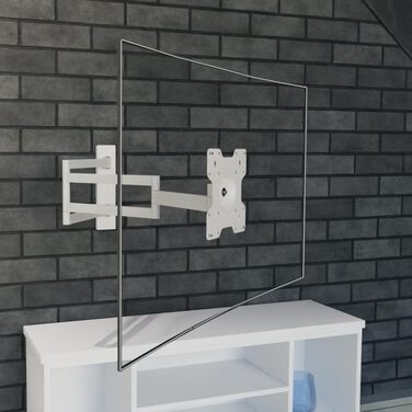 Настінний кріплення для телевізора XTRARM Axis XL, 108,5 см, поворотний, нахильний, для телевізорів до 25 кг, VESA 200x200, білий
