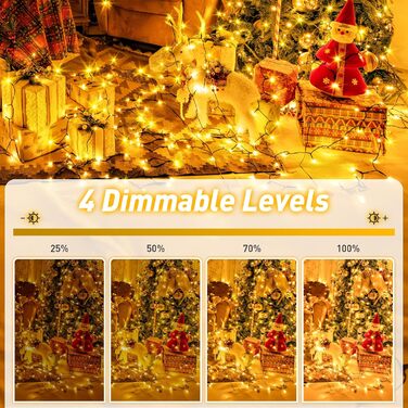 Гірлянда світлодіодна для прикраси ялинки та дому, 80м, 800 LED, вологостійка, з пультом, таймером, 8 режимів, тепле біле світло, для саду, вечірки, святкування Різдва