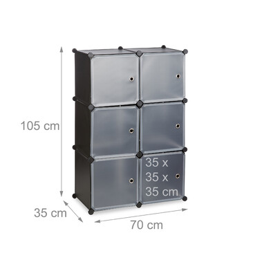 Relaxdays 6-Door Shelf System