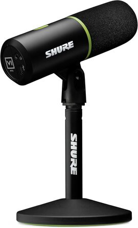 Shure MV6 USB Мікрофон для Ігор та Стрімінгу, Динамічний, USB-C, для PC Gamer та Стрімера