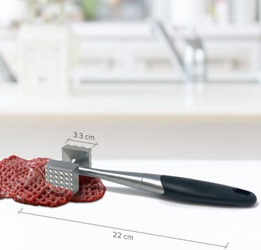 Ніж для відбивання м'яса Joeji, цинкова сплава, безпечний для миття в посудомийній машині, міцний, для стейків, фаршу, птиці, риби, м'яса