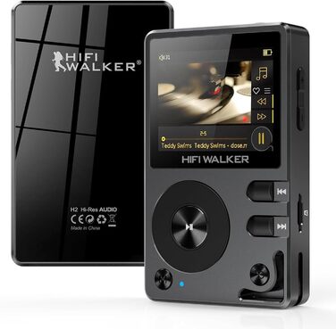 HIFI WALKER H2 MP3 плеєр з Bluetooth 5.2, DSD DAC Hi-Res FLAC плеєр, 64GB пам'яті, розширюваний до 512GB