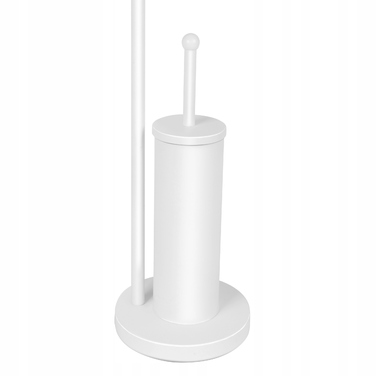 Підставка для ванної кімнати модель 104 з тримачем для паперу та йоржиком для унітаза, срібляста