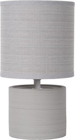 Лампа настільна LUCIDE GREASBY сірого кольору, діаметр 14 см, 1xE14
