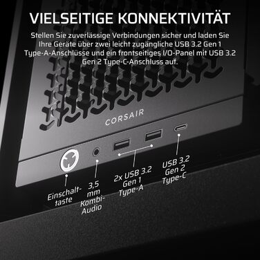 Корпус ПК CORSAIR 4000D Modulares Mid-Tower ATX – Чорний, висока циркуляція повітря, InfiniRail™