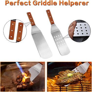 Набір лопаток для гриля MAIKEHIGH: професійний інструмент для BBQ, тепаньякі та кемпінгу (9 шт.)