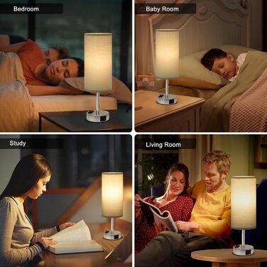 Настільна лампа Kakanuo з торшером, USB-порт, диммування, для спальні, дитячої кімнати, офісу, вітальні