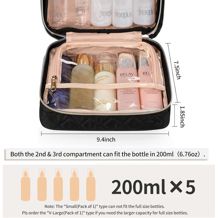 Культурний мішечок для жінок та чоловіків, сумка для туалетних аксесуарів для подорожей, органайзер для косметики та туалетних речей (ромб, чорний)