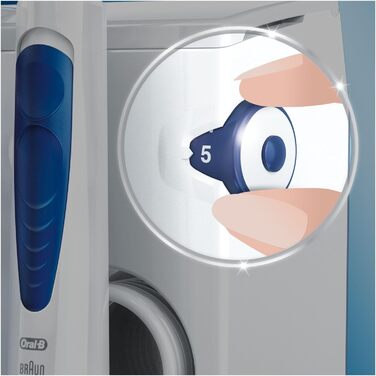 Система очищення Oral-B OxyJet з мікро-пухирцевою технологією, 4 насадки, білий, синій