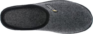 Чоловічі фетрові домашні тапочки Schawos 6030 з устілкою, жорсткою підошвою, неслизькі, сірі, 42 EU