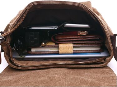 Чоловіча нагрудна сумка OSMIE з канвасу, 16 л, чорна/кавова (M)