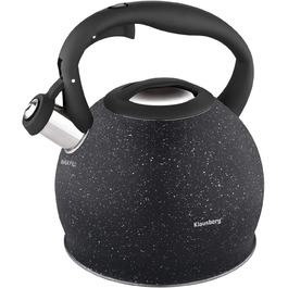 Чайник електричний Klausberg KB-7320, 2 літри, нержавіюча сталь, чорний