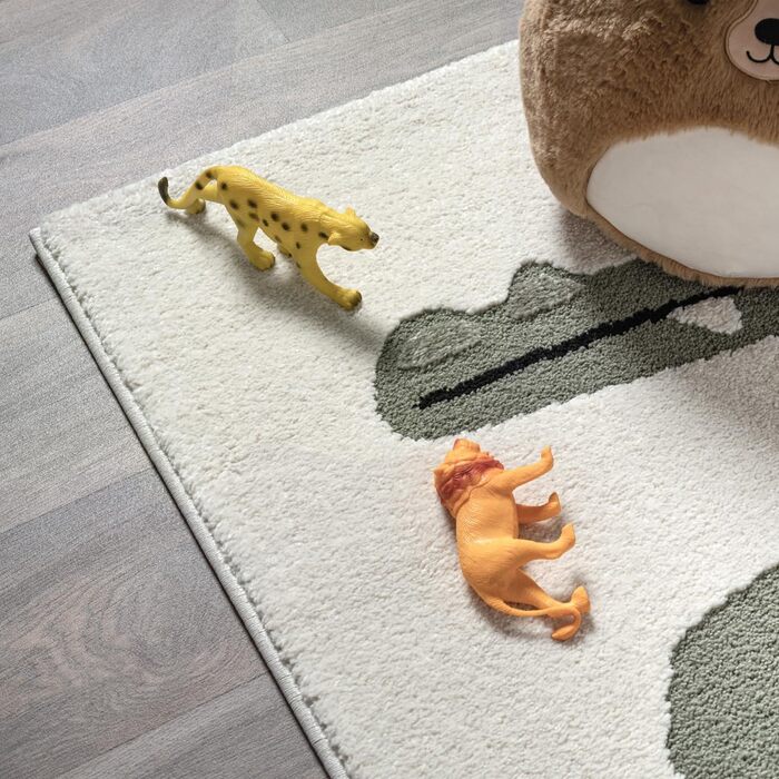 Дитячий килим Jungle Kids 3D Крокодил 140x200 см, м'який, зносостійкий, для дитячої кімнати