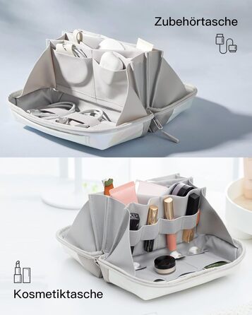 Inateck Electronics Case, Water-Resistant Accessory Bag, USB Cable Gadget Organizer Bag, Travel-Friendly