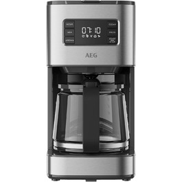 Кавоварка AEG CM5-1-6ST Deli 5, 1,5 л, нержавійка, таймер, підтримка тепла, авто-вимкнення, захист від протікання, індикатор рівня води