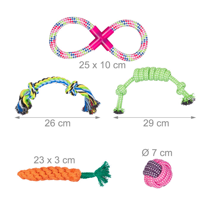 Relaxdays Dog Toy Set, 10-Piece