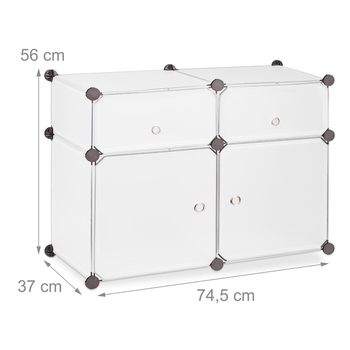 Relaxdays 4-Compartment Shelf System