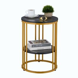 Relaxdays Side Table with Marble Look