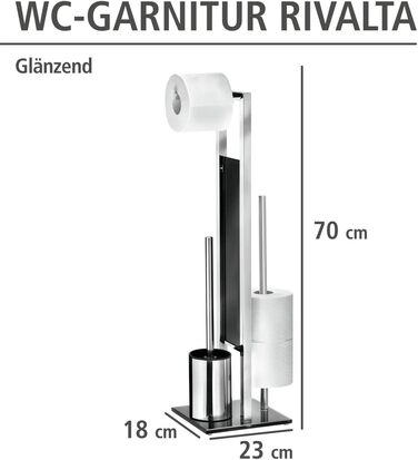 Stand WC-Garnitur Rivalta Stainless Steel Polished