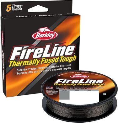 Плетена рибальська волосінь Berkley FireLine Fused Original 8-жильна, кристал, 0,12 мм, 7,2 кг, 300 м – надміцна, зносостійка, для дальніх закидів
