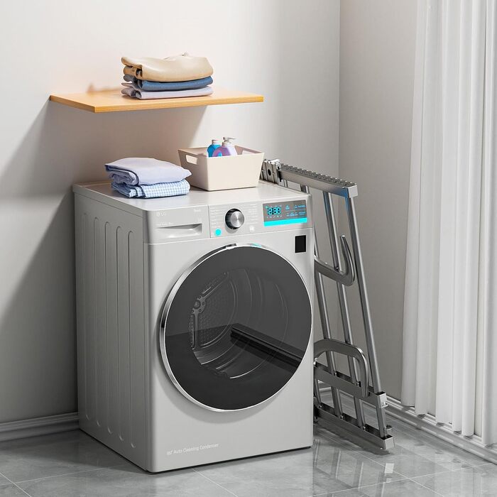 Сушарка для білизни ANEWSIR на балкон та в квартиру: розтяжна, складна, компактна, для рушників та шкарпеток (38-55 см)