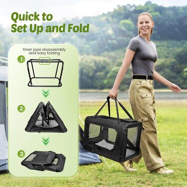 Складана переноска для собак та котів з подушкою, 60x42x42 см