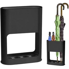 Підставка для парасоль підставка для парасоль з знімною підставкою для збору води, 22 x 9 x 28 см, 4 слоти, чорна