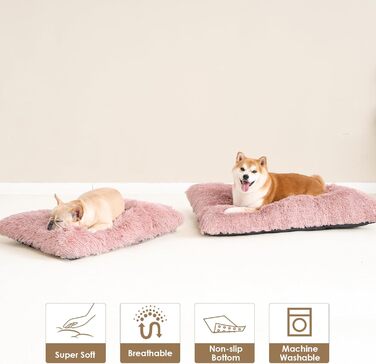 М'яке ліжко для собак EHEYCIGA, 60x45 см, рожеве. Зручне, миється, з антиковзаючою основою. Ідеальне для маленьких собак.